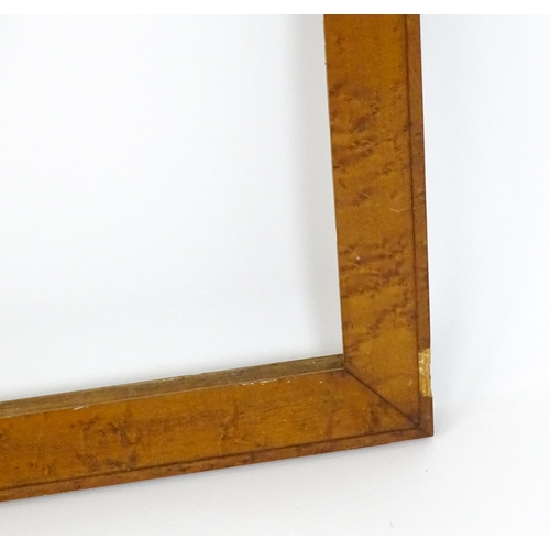 2256 - A 19thC birds eye maple veneered frame. Rebate approx. 29 1/2