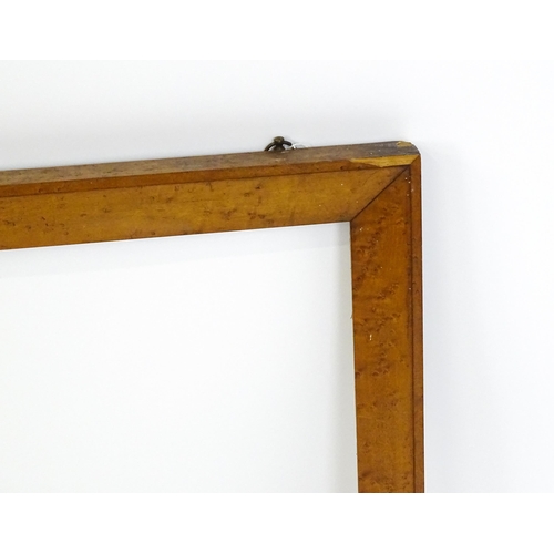 2256 - A 19thC birds eye maple veneered frame. Rebate approx. 29 1/2