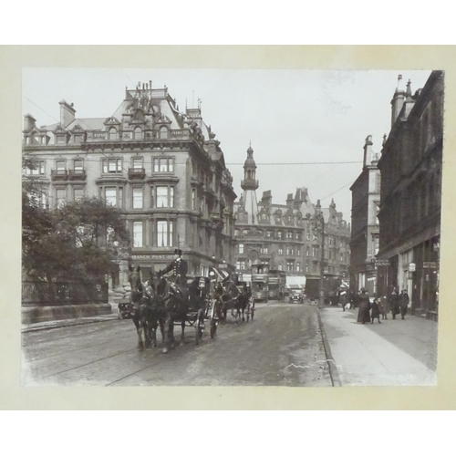 2489 - Seven framed photographic monochrome prints depicting early 20thC Glasgow, comprising views of Jamai... 