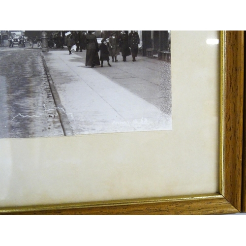 2489 - Seven framed photographic monochrome prints depicting early 20thC Glasgow, comprising views of Jamai... 