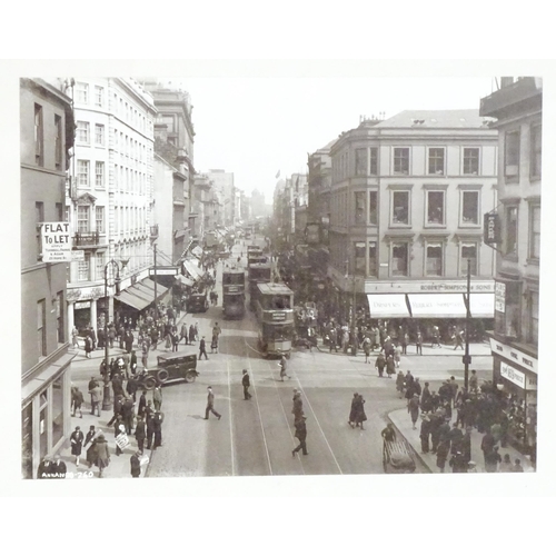 2489 - Seven framed photographic monochrome prints depicting early 20thC Glasgow, comprising views of Jamai... 