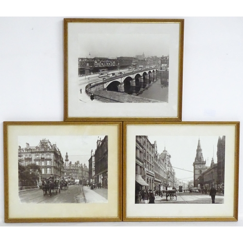 2489 - Seven framed photographic monochrome prints depicting early 20thC Glasgow, comprising views of Jamai... 