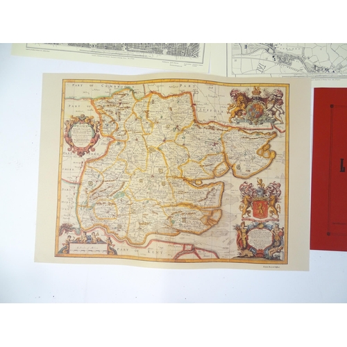 2490 - Book & Maps: A Reproduction of A Map of the County of Essex 1777 by John Chapman & Peter Andre. Toge... 