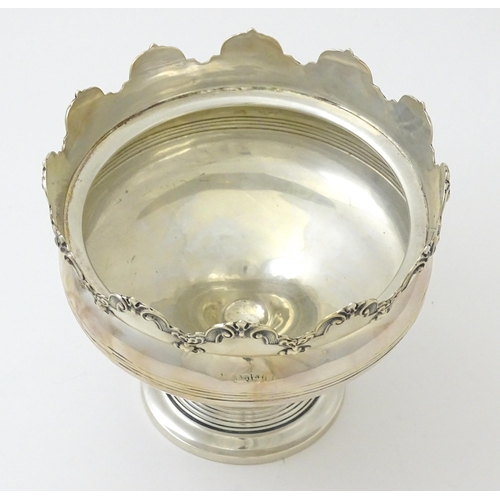 632 - A silver pedestal bowl hallmarked Chester 1912, maker George Nathan and Ridley Hayes. Approx. 6