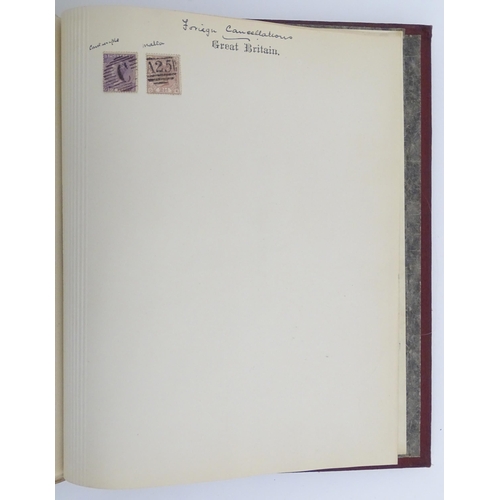 2481 - Stamps & Postal History : An album containing a quantity of assorted Victorian and later Great Brita... 