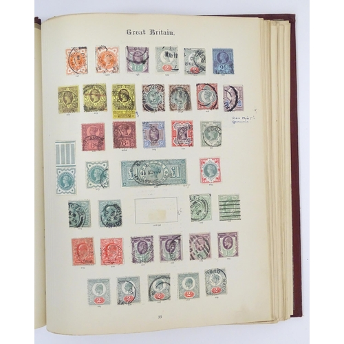 2481 - Stamps & Postal History : An album containing a quantity of assorted Victorian and later Great Brita... 