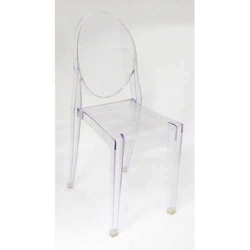 330 - Vintage Retro, Mid-century: Philippe Starck for Kartell Milan, a Victoria Ghost clear perspex chair.... 