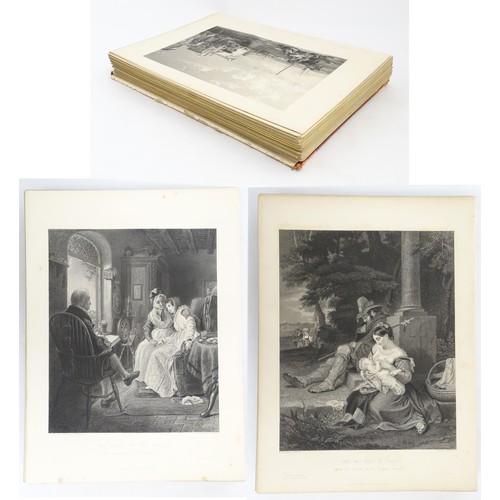 2484 - A quantity of 19thC engravings of British paintings / art to include Venice after C. Stanfield, The ... 