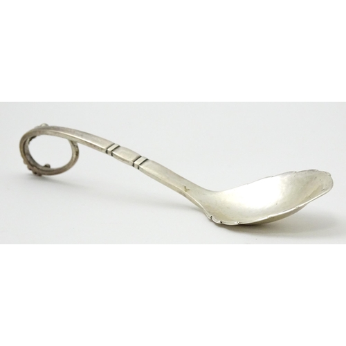 311 - Scandinavian silver : A Danish .830 silver spoon by George Jensen. Pattern no. 41. Bearing Copenhage... 