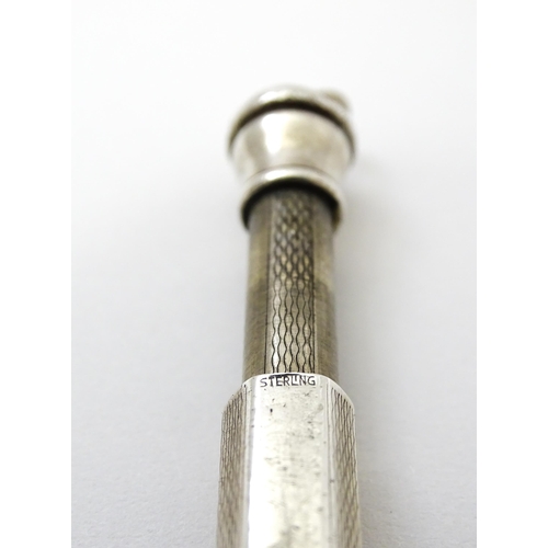 456 - A Sterling silver propelling pencil. Approx. 3 1/2