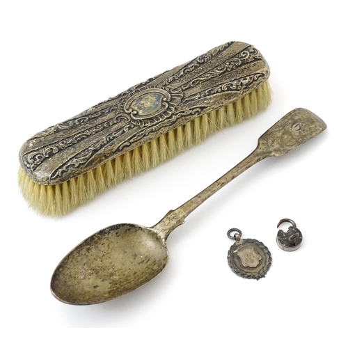 478 - Assorted silver items to include a silver backed brush hallmarked Birmingham 1903 maker Henry Mathew... 