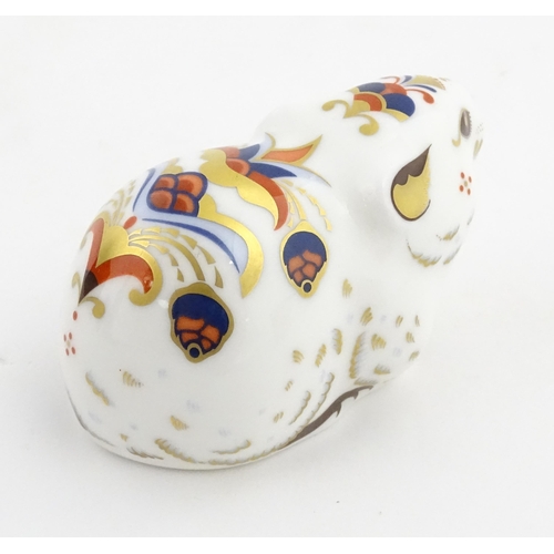 110 - A Royal Crown Derby paperweight modelled as a Bank Vole. Marked under. Boxed. Approx. 3 1/4