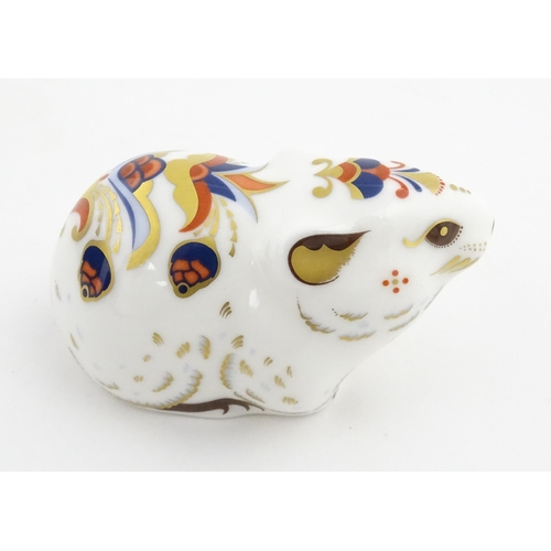 110 - A Royal Crown Derby paperweight modelled as a Bank Vole. Marked under. Boxed. Approx. 3 1/4