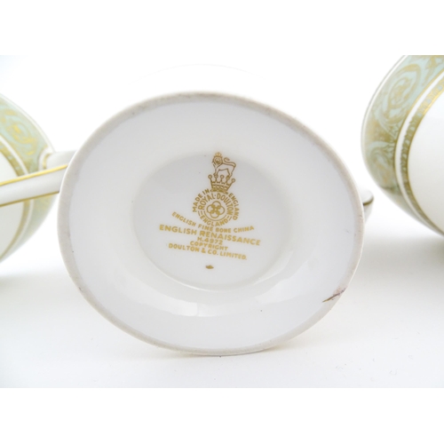 171 - A quantity of Royal Doulton tea wares in the English Renaissance pattern to include cake plate, cups... 