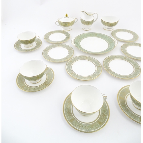 171 - A quantity of Royal Doulton tea wares in the English Renaissance pattern to include cake plate, cups... 