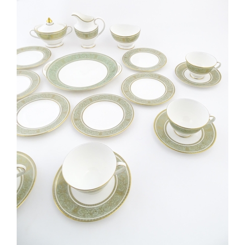 171 - A quantity of Royal Doulton tea wares in the English Renaissance pattern to include cake plate, cups... 