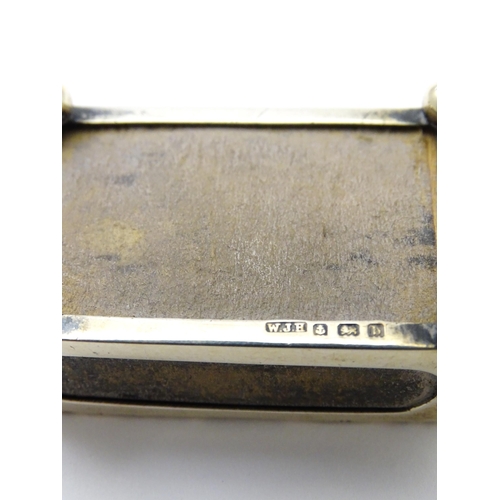 340 - A silver match box holder hallmarked Birmingham 1901 , maker William J Hommes. Approx. 1 3/4