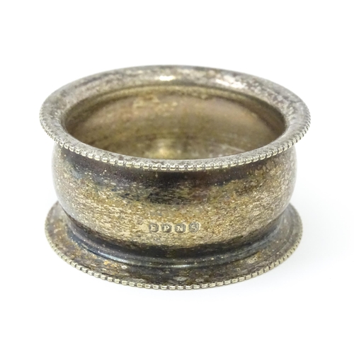 359 - Assorted items to include 3 silver napkin rings together with a silver plate napkin ring a two glass... 