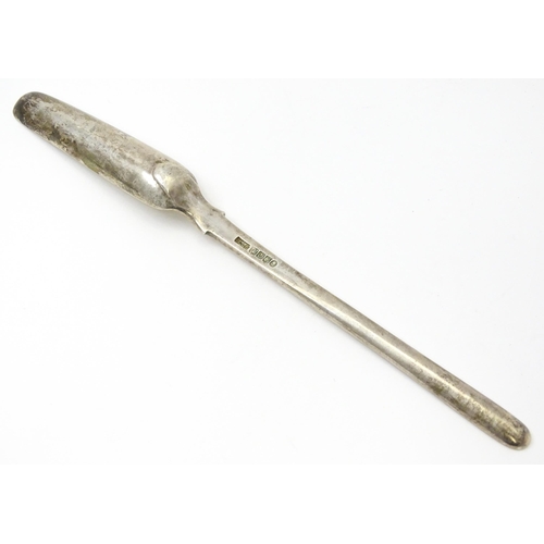 358 - A Scottish silver marrow scoop hallmarked Edinburgh 1830 maker James McKay. Approx 9