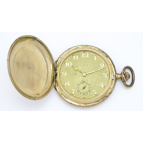 801 - A Victorian silver half hunter pocket watch hallmarked London 1968 maker Alford Thickbroom. Together... 