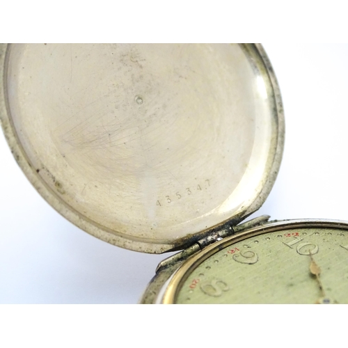 801 - A Victorian silver half hunter pocket watch hallmarked London 1968 maker Alford Thickbroom. Together... 