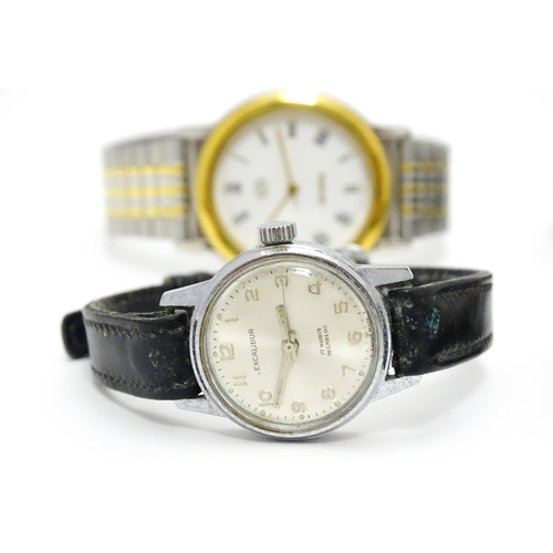 824 - Seven assorted wristwatches to include examples by Smiths, Paragon, Andrew, Oris, etc. Together with... 