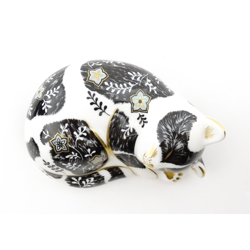 112 - Two Royal Crown Derby paperweights modelled as cats, one titled Misty. Marked under. Boxed. Seated c... 