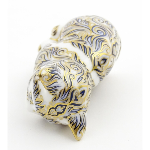 114 - Two Royal Crown Derby paperweights modelled as cats, one a limited edition example titled Majestic K... 