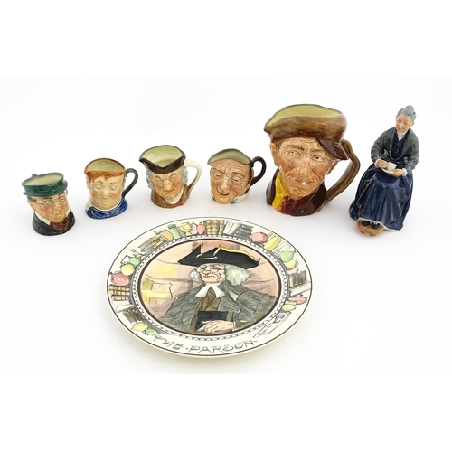 140 - A quantity of Royal Doulton items to include five character jugs comprising 'Arry, Fat Boy, Mr Pickw... 