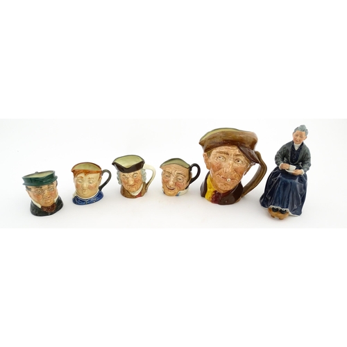 140 - A quantity of Royal Doulton items to include five character jugs comprising 'Arry, Fat Boy, Mr Pickw... 