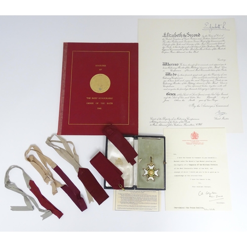 840 - Militaria: Admiral Sir John Graham Hamilton GBE CB (1910-1994): A cased Companion of the Most Honour... 