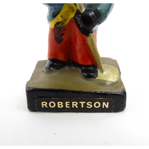 1082 - Eight ceramic hand painted Robertson jam advertising band figures comprising Saxophone, Trumpet, Dru... 