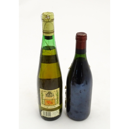 1093 - A 70cl bottle of Les Maitres Goustiers Beaujolais Villages 1985 red wine, together with a 75cl bottl... 