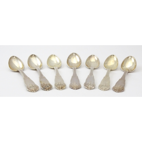 307 - Scandinavian silver : Seven .830 silver spoons by Magnus Aase of Bergen Norway. Approx 4 1/2