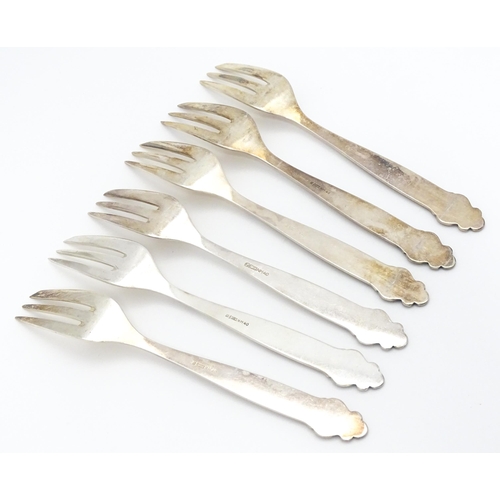 315 - Scandinavian Silver Plate : A quantity of Norwegian silver plate flatware to include spoons and fork... 