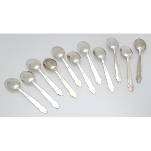 315 - Scandinavian Silver Plate : A quantity of Norwegian silver plate flatware to include spoons and fork... 