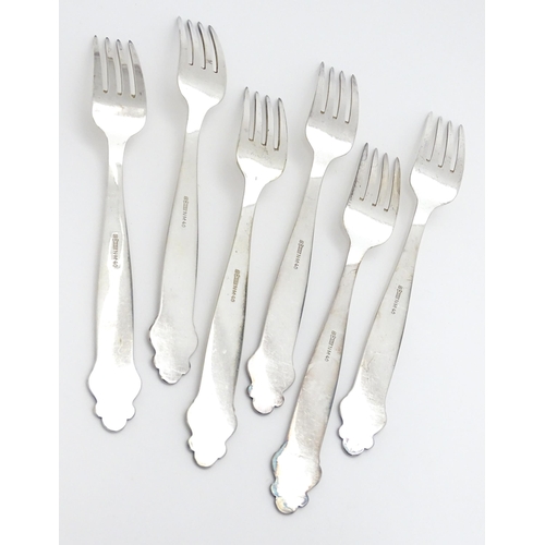 315 - Scandinavian Silver Plate : A quantity of Norwegian silver plate flatware to include spoons and fork... 