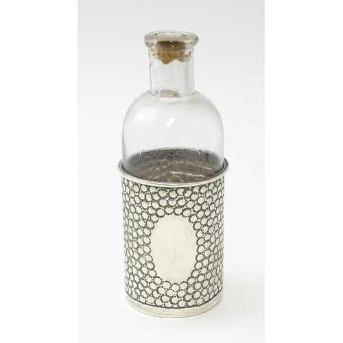 438 - A Victorian silver scent bottle sleeve hallmarked Birmingham 1898, maker Arthur Willmore Pennington.... 