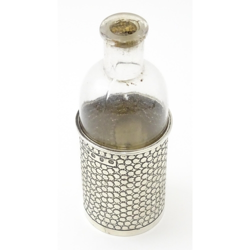 438 - A Victorian silver scent bottle sleeve hallmarked Birmingham 1898, maker Arthur Willmore Pennington.... 