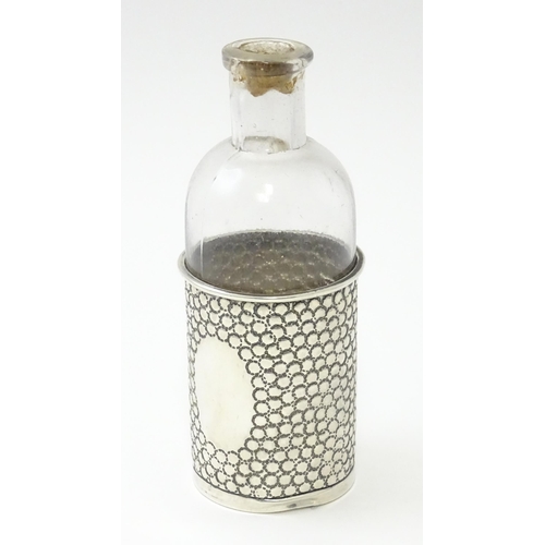 438 - A Victorian silver scent bottle sleeve hallmarked Birmingham 1898, maker Arthur Willmore Pennington.... 