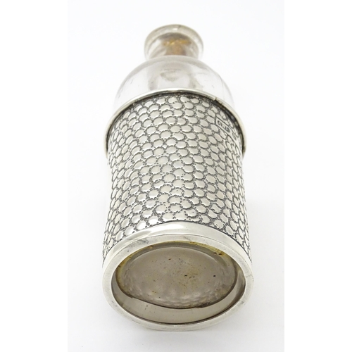 438 - A Victorian silver scent bottle sleeve hallmarked Birmingham 1898, maker Arthur Willmore Pennington.... 