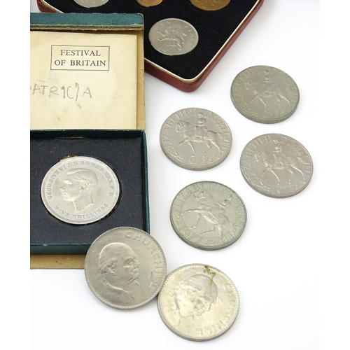 837 - Coins : A quantity of assorted coins / commemorative coins to include a Queen Elizabeth II Britain's... 