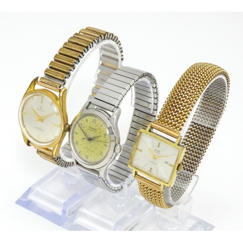 823 - Three assorted gentleman's vintage wristwatches to include a Richard Automatic, a Services watch, an... 