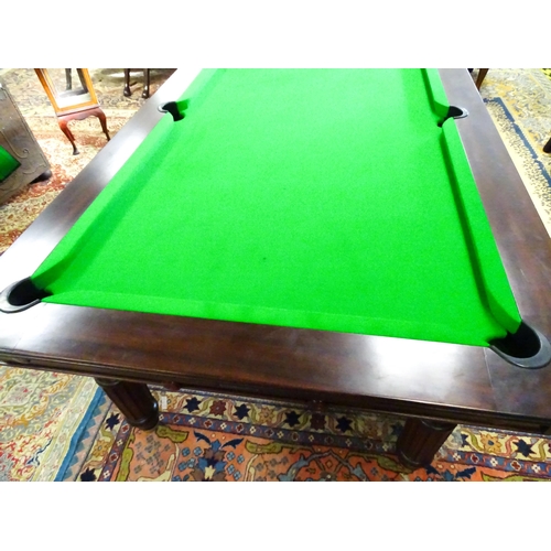 1492 - A late 20thC billiards / pool and dining table by Halstead, England, together with cues, balls and e... 