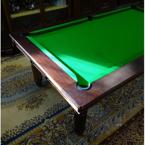 1492 - A late 20thC billiards / pool and dining table by Halstead, England, together with cues, balls and e... 