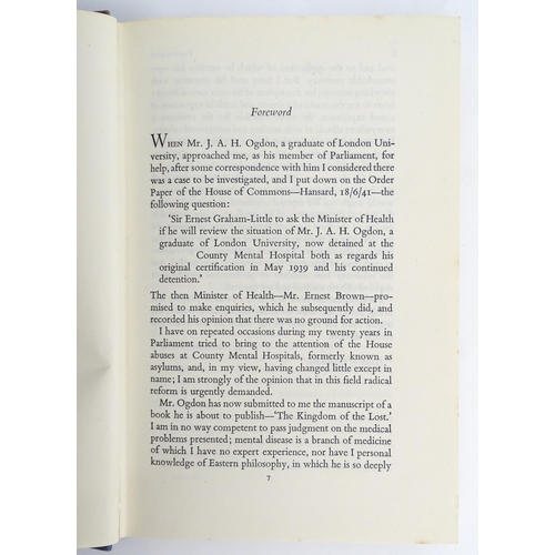 1858 - Book: The Kingdom of the Lost, by J. A. Howard Ogdon. Published by The Bodley Head, London, 1947