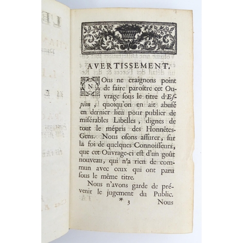 1861 - Book: Persia - L'Espion de Thamas Kouli-Kan dans les Cours de l'Europe, ou lettres et memoires de Pa... 