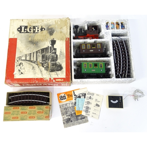 1294 - Toys - Model Train / Railway Interest : A boxed Lehmann LGB train set no. 20301, comprising locomoti... 