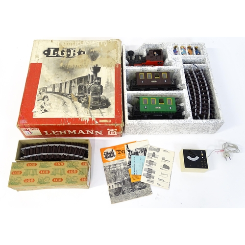 1294 - Toys - Model Train / Railway Interest : A boxed Lehmann LGB train set no. 20301, comprising locomoti... 