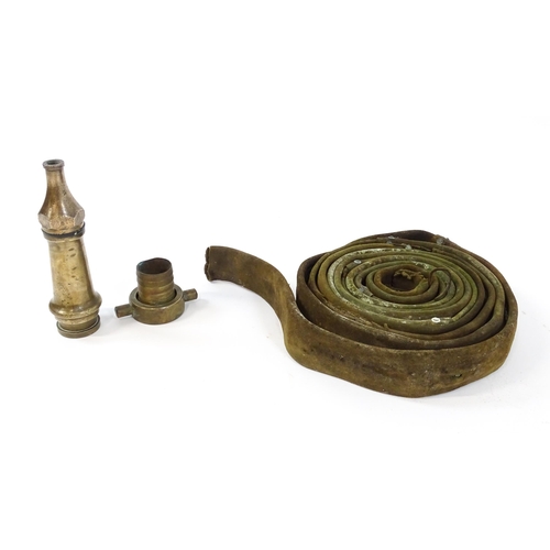 1249 - An Orme brass fire fighting / fireman No. 8 branch pipe  nozzle, stamped 1940 with George VI cipher.... 